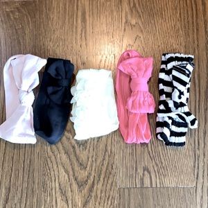 Bundle of 5 soft baby headbands